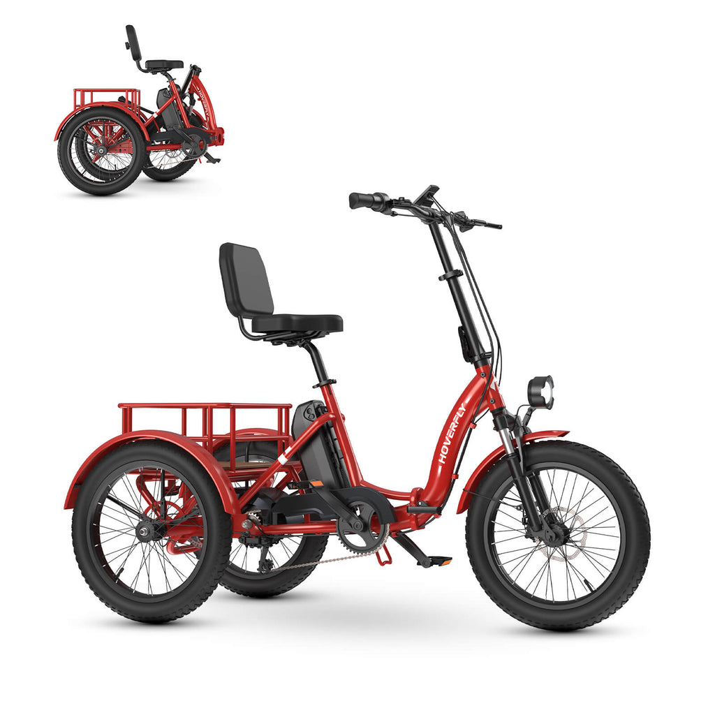 Hoverfly® ET1 Folding Electric Trike 15.5mph | 61 Miles Max Range ((👻Halloween Sale))