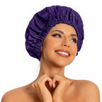 Reusable Shower Cap for Women, Large Waterproof Shower Bonnet Washable Elastic Band Bath Hair Hat for Long Hair, Braids(Green)