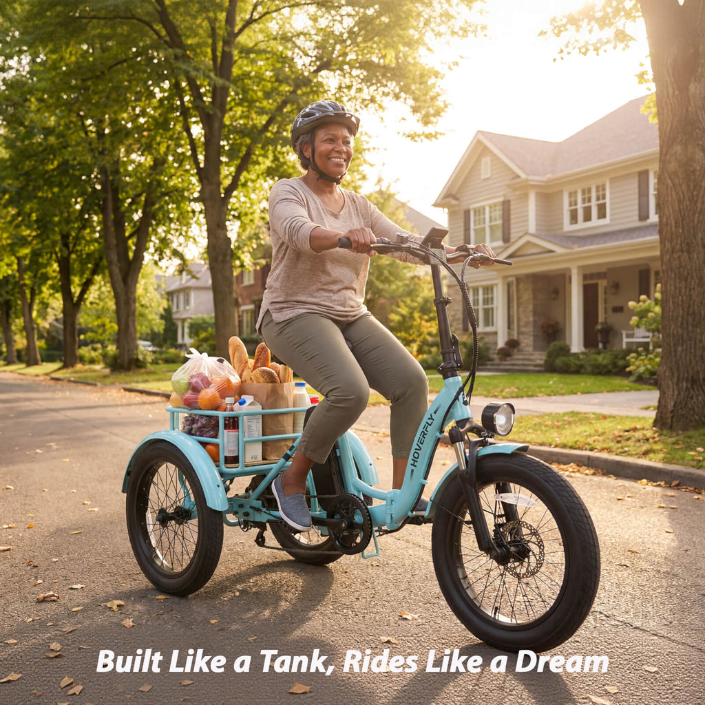 Hoverfly® ET1 Folding Electric Trike 15.5mph | 61 Miles Max Range ((👻Halloween Sale))