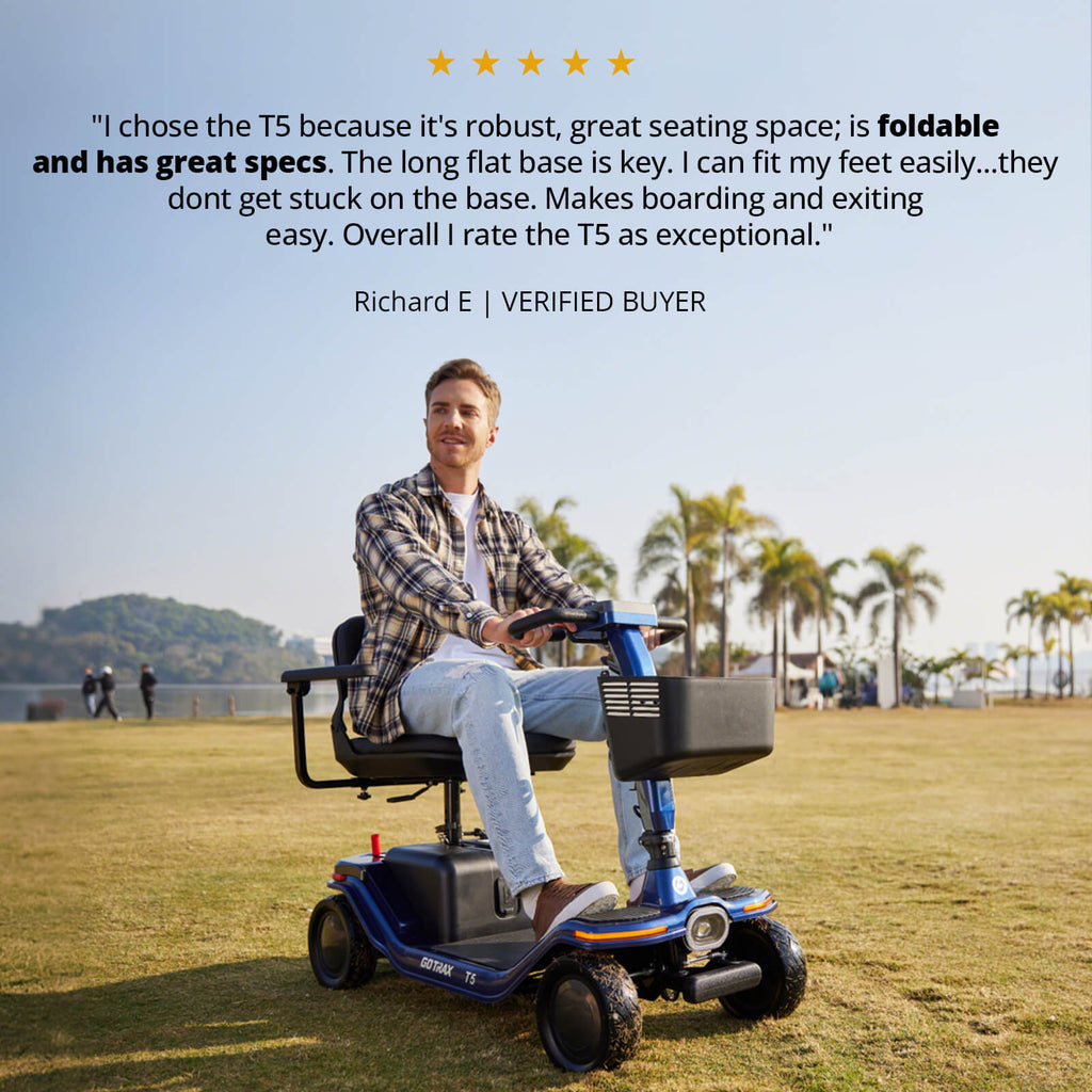 Hoverfly T5 FDA-cleared Electric 4-Wheel Premium Mobility Scooter ((👻Halloween Sale))